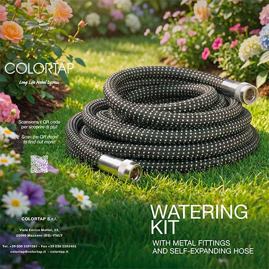 KIT DA INNAFFIO CON RACCORDI IN METALLO E TUBO AUTOESTENSIBILE